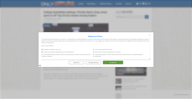 Security scan screenshot of https://www.onlygators.com/11/10/2025/college-basketball-rankings-florida-gators-drop-seven-spots-in-ap-top-25-but-remain-among-leaders/