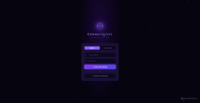 Security scan screenshot of https://cosmicquest-8oh4r0nu64.edgeone.app/