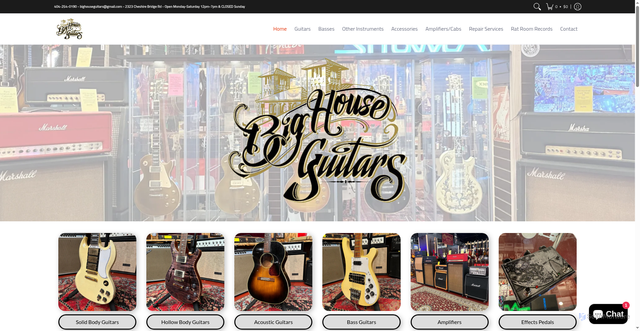 Security scan screenshot of https://bighouseguitars.com