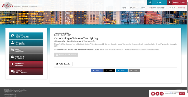 Security scan screenshot of https://www.ecachicago.com/aws/ECAC/pt/sd/calendar/361888/_PARENT/layout_details/false