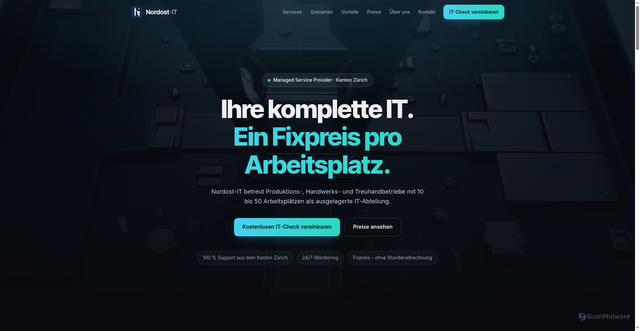 Security scan screenshot of https://nordost-it.pages.dev/