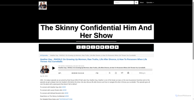 Security scan screenshot of https://tschimandher.libsyn.com/heather-gay