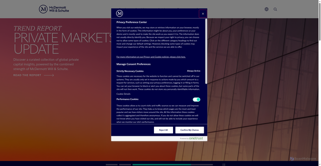 Security scan screenshot of https://www.mcdermottlaw.com/