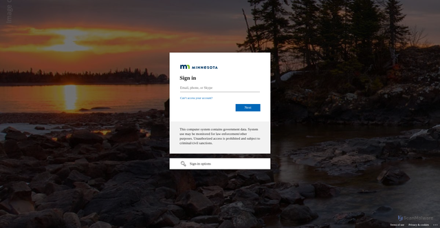 Security scan screenshot of https://mn365-my.sharepoint.com