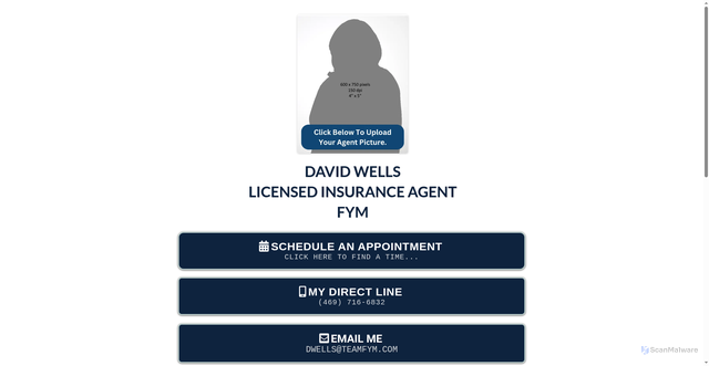 Security scan screenshot of https://dwells.my-agent-appt.com/digital-business-card