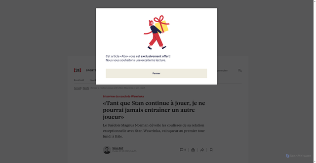 Security scan screenshot of https://www.24heures.ch/tennis-la-relation-unique-entre-stan-wawrinka-et-son-coach-129773222141
