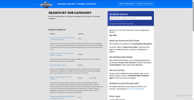 Security scan screenshot of https://careers.pageuppeople.com/851/ci/en-us/listing