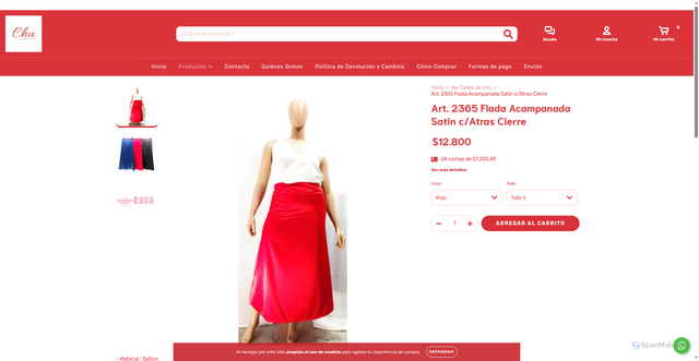 Security scan screenshot of https://chu-online.com/productos/art-2365-flada-acampanada-satin-c-atras-cierre/