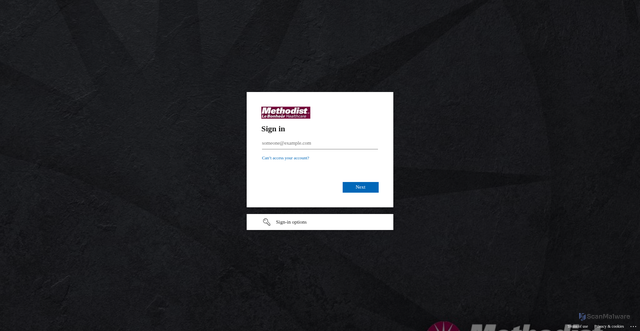 Security scan screenshot of https://mlbh-my.sharepoint.com