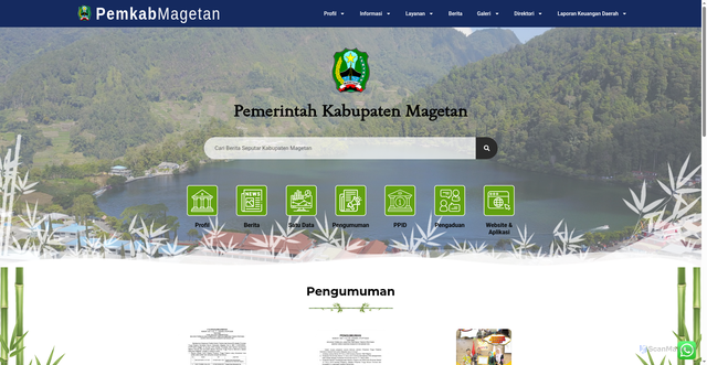 Security scan screenshot of https://magetan.go.id