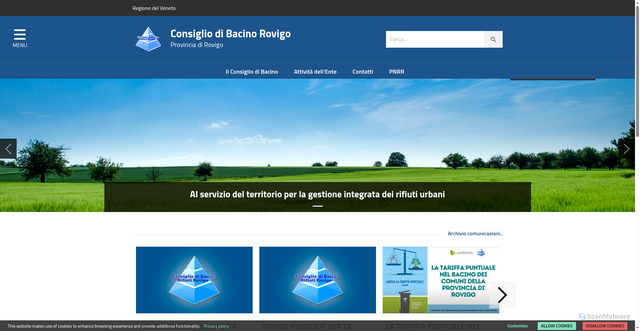 Security scan screenshot of https://www.consigliobacinorovigo.it/home