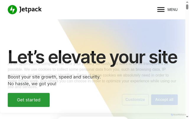 Security scan screenshot of https://jetpack.com/