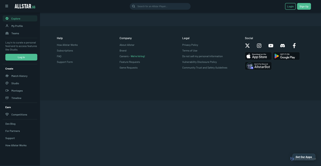 Security scan screenshot of https://allstar.gg/
