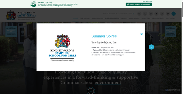 Security scan screenshot of http://www.kechg.org.uk