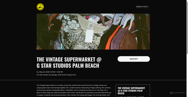 Security scan screenshot of https://www.tickettailor.com/events/thevintagesupermarket/2188162