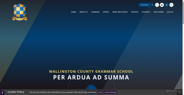 Security scan screenshot of https://www.wcgs-sutton.co.uk/