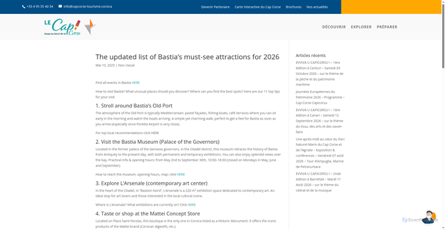Security scan screenshot of https://www.capcorse-tourisme.corsica/the-updated-list-of-bastias-must-see-attractions-for-2026/