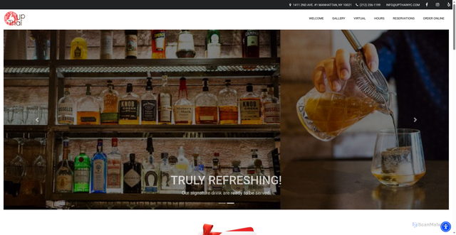 Security scan screenshot of http://www.upthainyc.com/