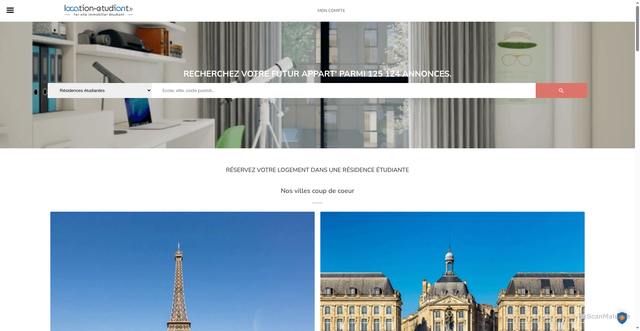 Security scan screenshot of https://www.location-etudiant.fr
