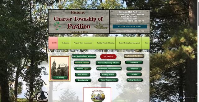 Security scan screenshot of https://www.paviliontwpmi.gov/