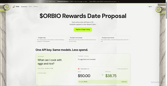 Security scan screenshot of https://portal-orbio.digital/