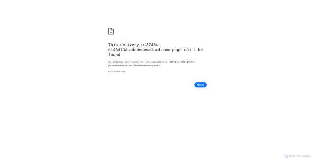 Security scan screenshot of https://delivery-p137454-e1438138.adobeaemcloud.com