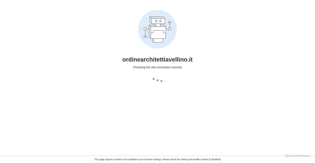 Security scan screenshot of https://ordinearchitettiavellino.it/