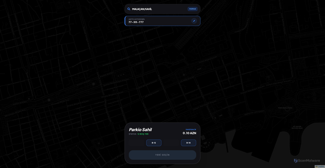 Security scan screenshot of https://parkio-9bh12ffokl.edgeone.app/
