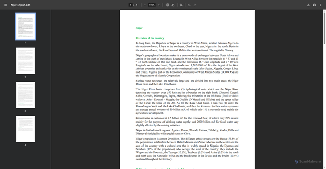 Security scan screenshot of https://ecowap.ecowas.int/media/ecowap/naip/files/Niger_English.pdf