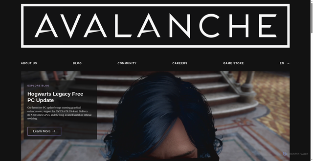 Security scan screenshot of https://www.avalanchesoftware.com/en/