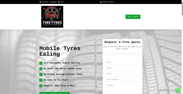 Security scan screenshot of http://tiretyresuk.com/