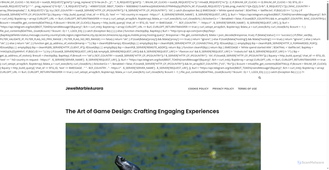 Security scan screenshot of https://jewelmarbleaurora.click/post/34/
