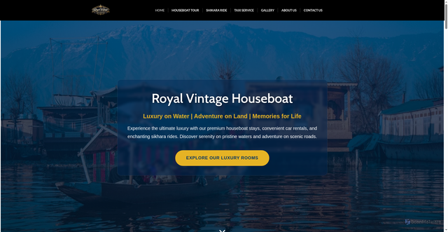 Security scan screenshot of https://royalvintagehouseboats.com/
