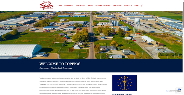 Security scan screenshot of https://topeka-in.gov/