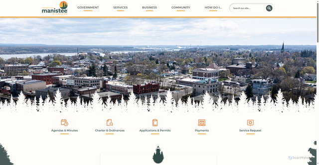 Security scan screenshot of https://manisteemi.gov/