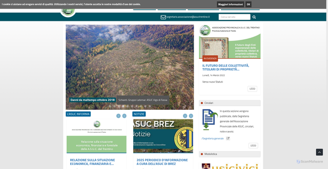 Security scan screenshot of https://www.asuctrentine.it/