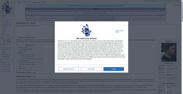 Security scan screenshot of https://www.ssbwiki.com/Smasher:PC_Chris