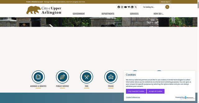 Security scan screenshot of https://www.upperarlingtonoh.gov/