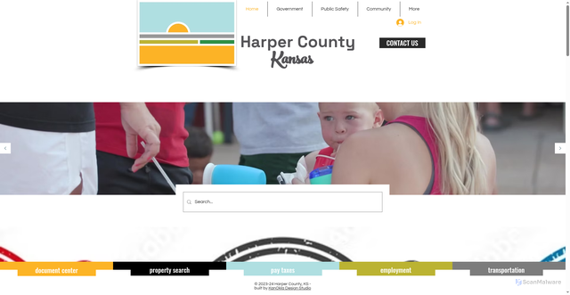 Security scan screenshot of https://www.harpercountyks.gov/