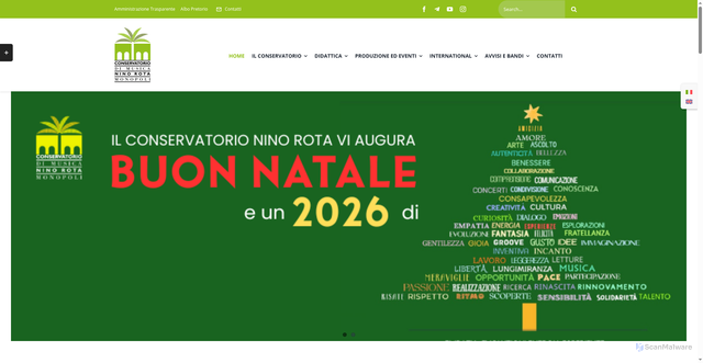 Security scan screenshot of https://conservatoriodimonopoli.org/