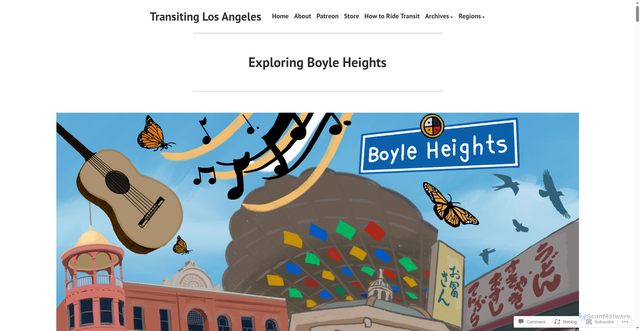Security scan screenshot of https://transitinglosangeles.com/2023/10/12/boyle-heights/