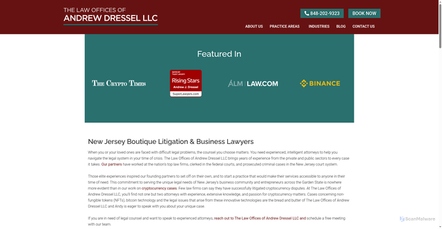 Security scan screenshot of http://dressellaw.com/