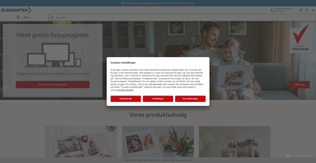Security scan screenshot of https://foto.elgiganten.dk
