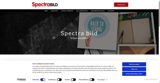 Security scan screenshot of https://spectrabild.se