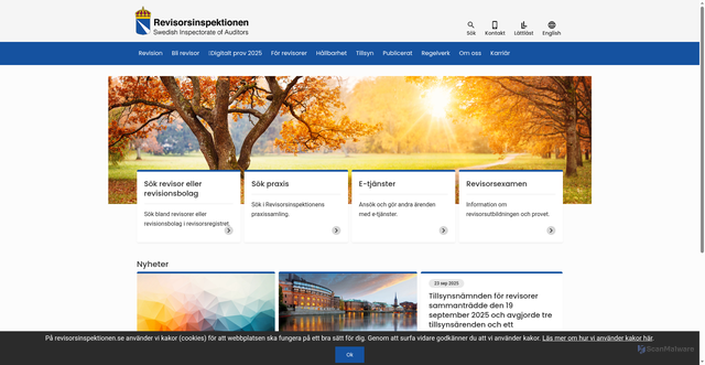 Security scan screenshot of https://www.revisorsinspektionen.se/
