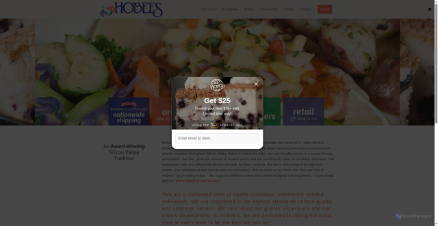 Security scan screenshot of https://hobees.com/home/