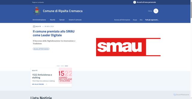 Security scan screenshot of https://www.comune.ripaltacremasca.cr.it