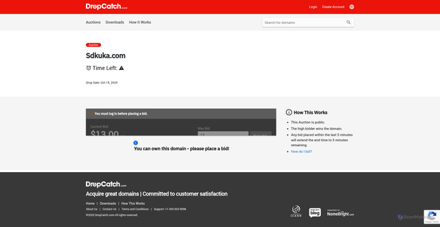 Security scan screenshot of https://sdkuka.com/