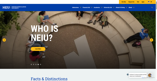 Security scan screenshot of https://neiu.edu