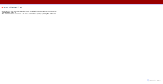 Security scan screenshot of https://istar.usc.edu